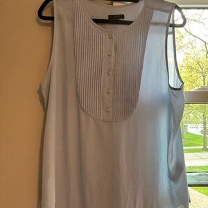J. Crew Light Blue Boxy Tank Top with Bib Collar